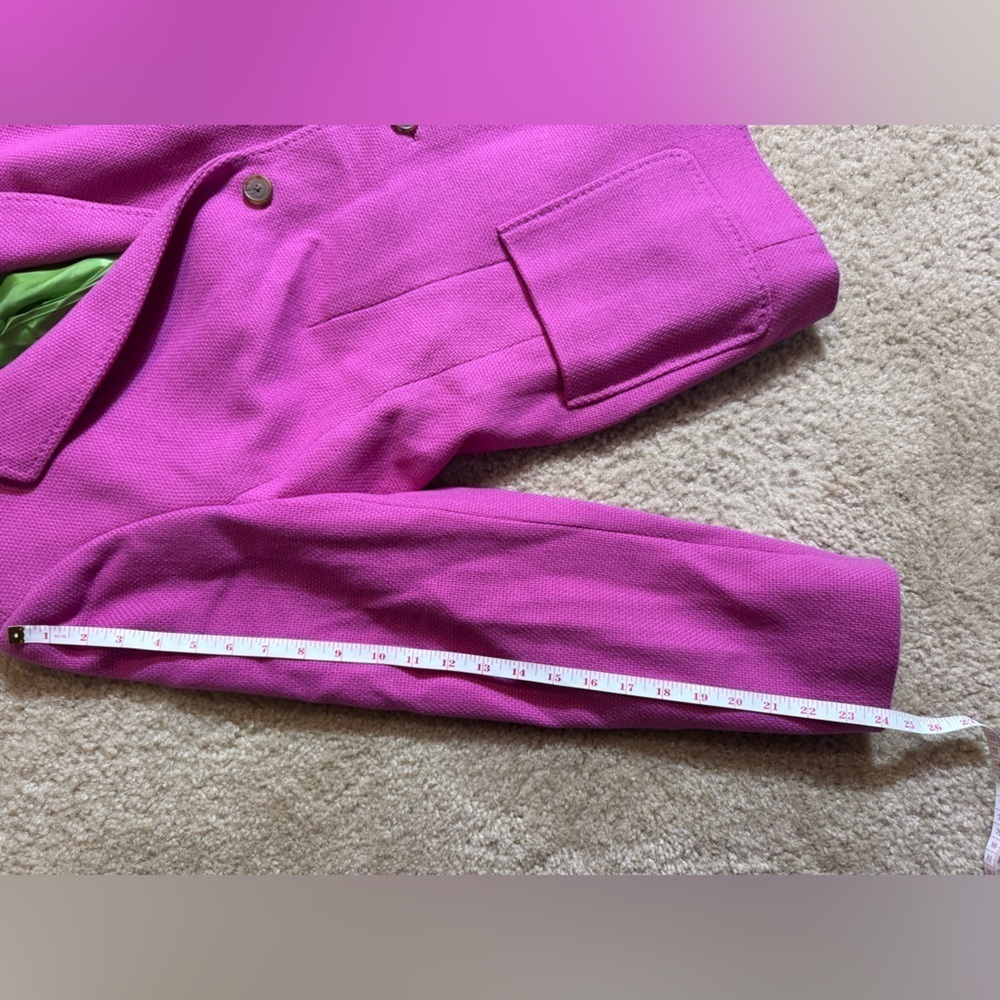 Lands' End Women’s Vibrant Pink Two Button Classic Blazer Size 18 - Picture 11 of 12